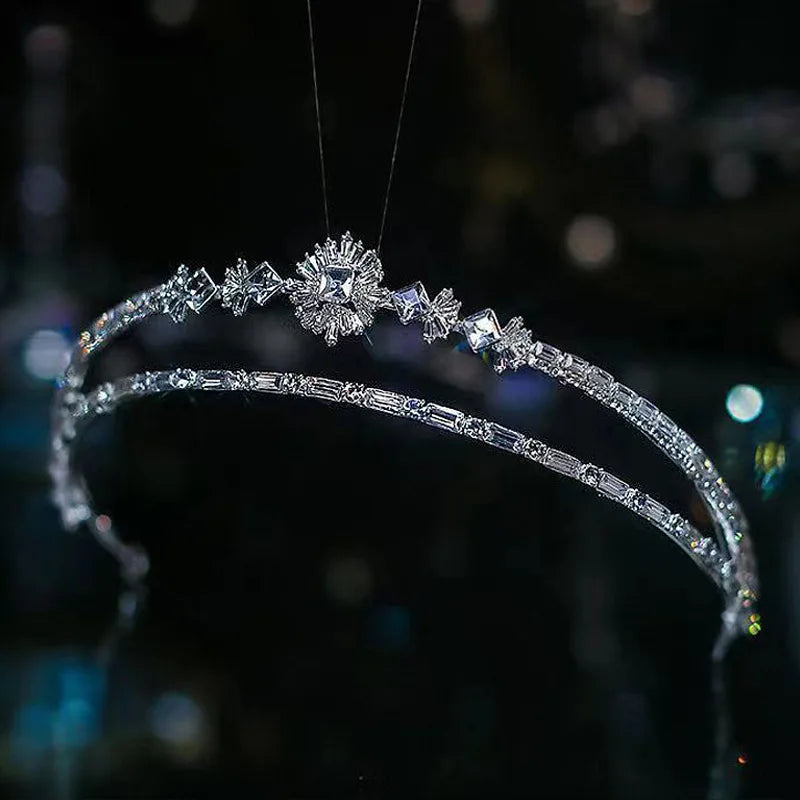 ICED OUT "LUMINOUS BLOOM" DIADEM/TIARA - ICERAIN JEWELRY