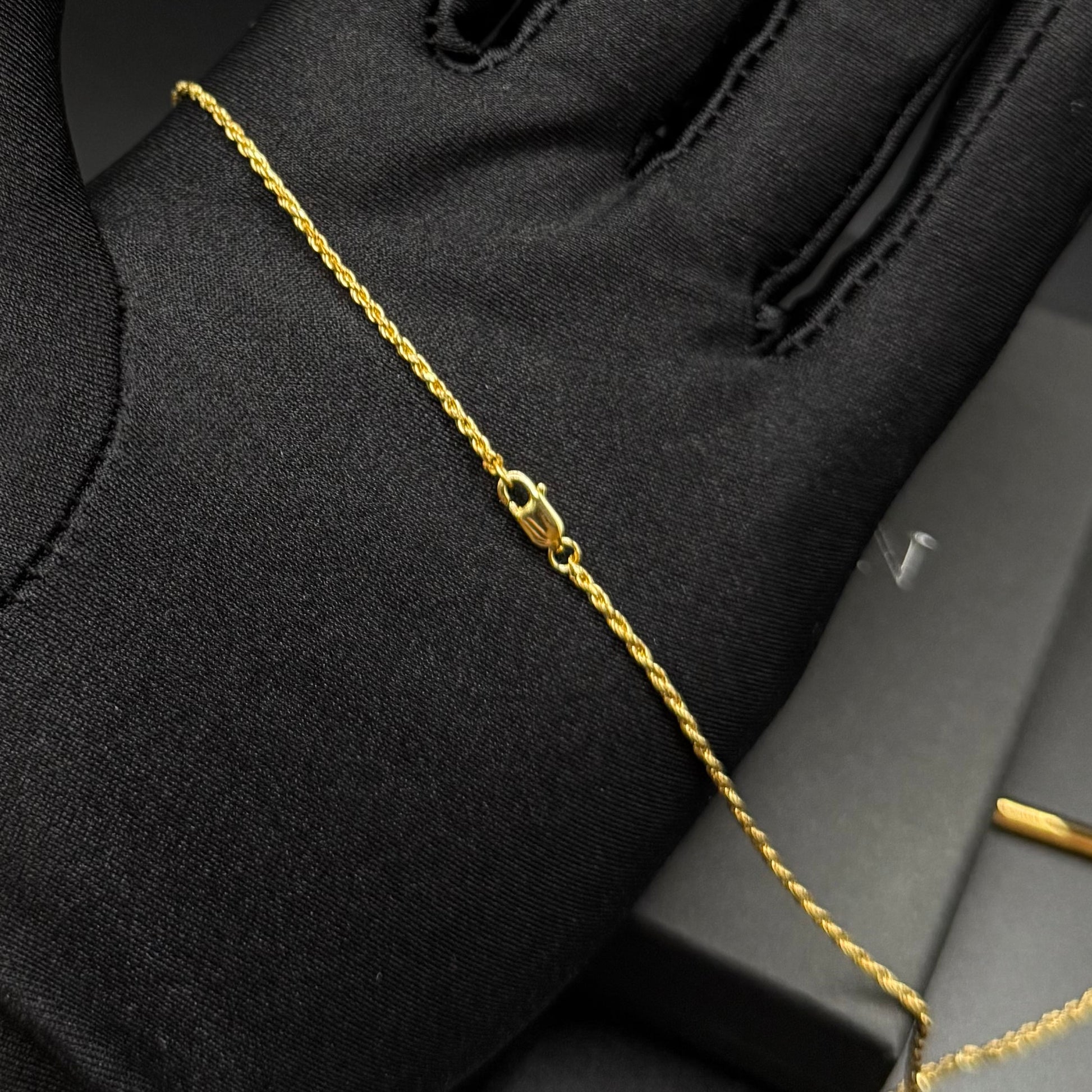925S SILVER 14K GOLD "CROSS" KETTE - ICERAIN JEWELRY
