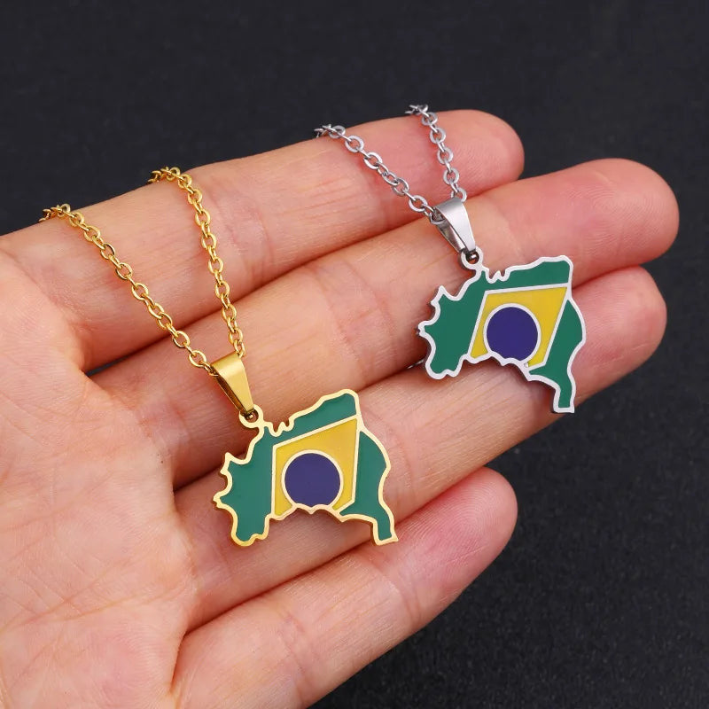 EDELSTAHL "BRAZIL" LÄNDERKETTE - ICERAIN JEWELRY