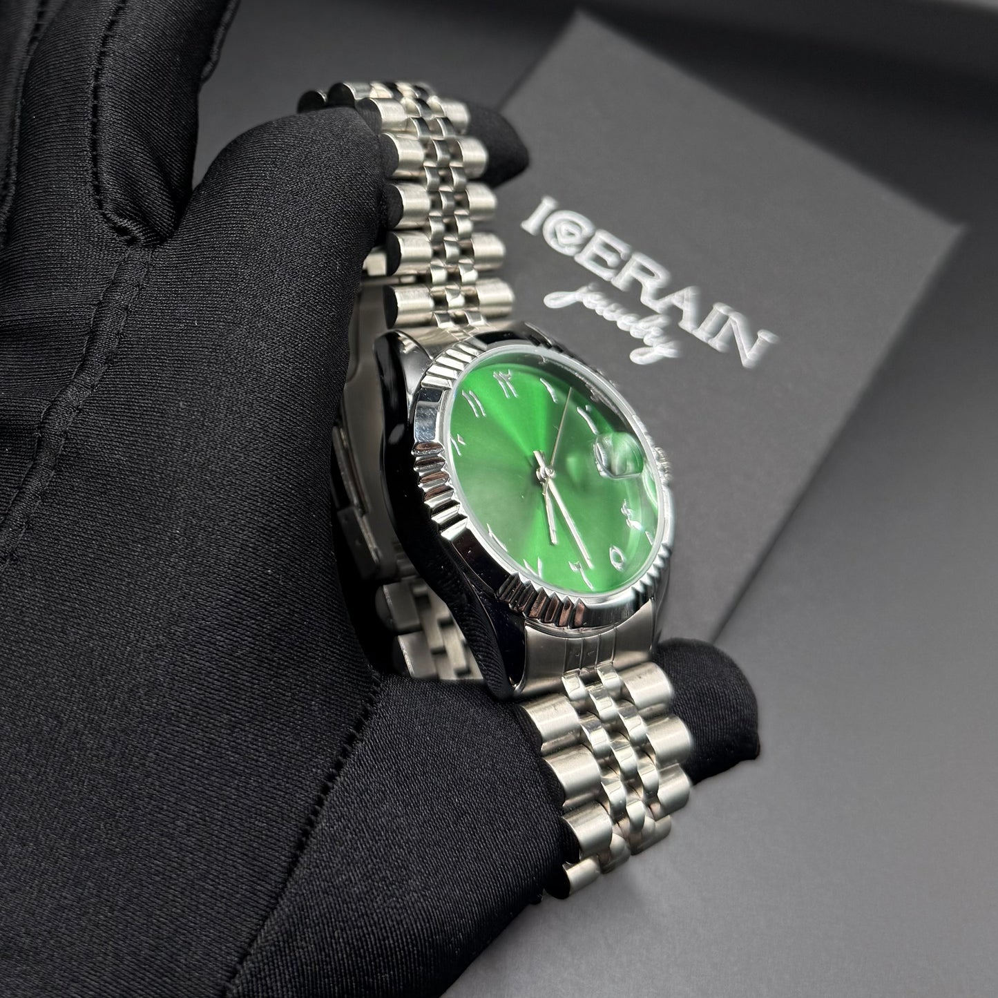EDELSTAHL AUTOMATIK "ARABIC" UHR - ICERAIN JEWELRY