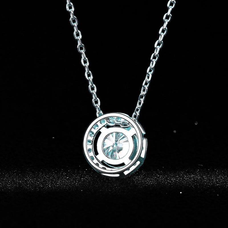 ICED OUT MOISSANITE "HALO" WEISSGOLD 925S SILVER KETTE - ICERAIN JEWELRY