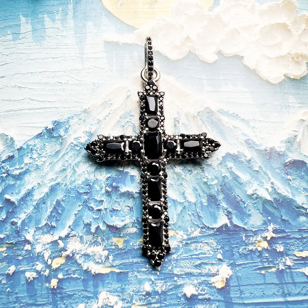 ICED OUT "BLACK CROSS" KETTE - ICERAIN JEWELRY