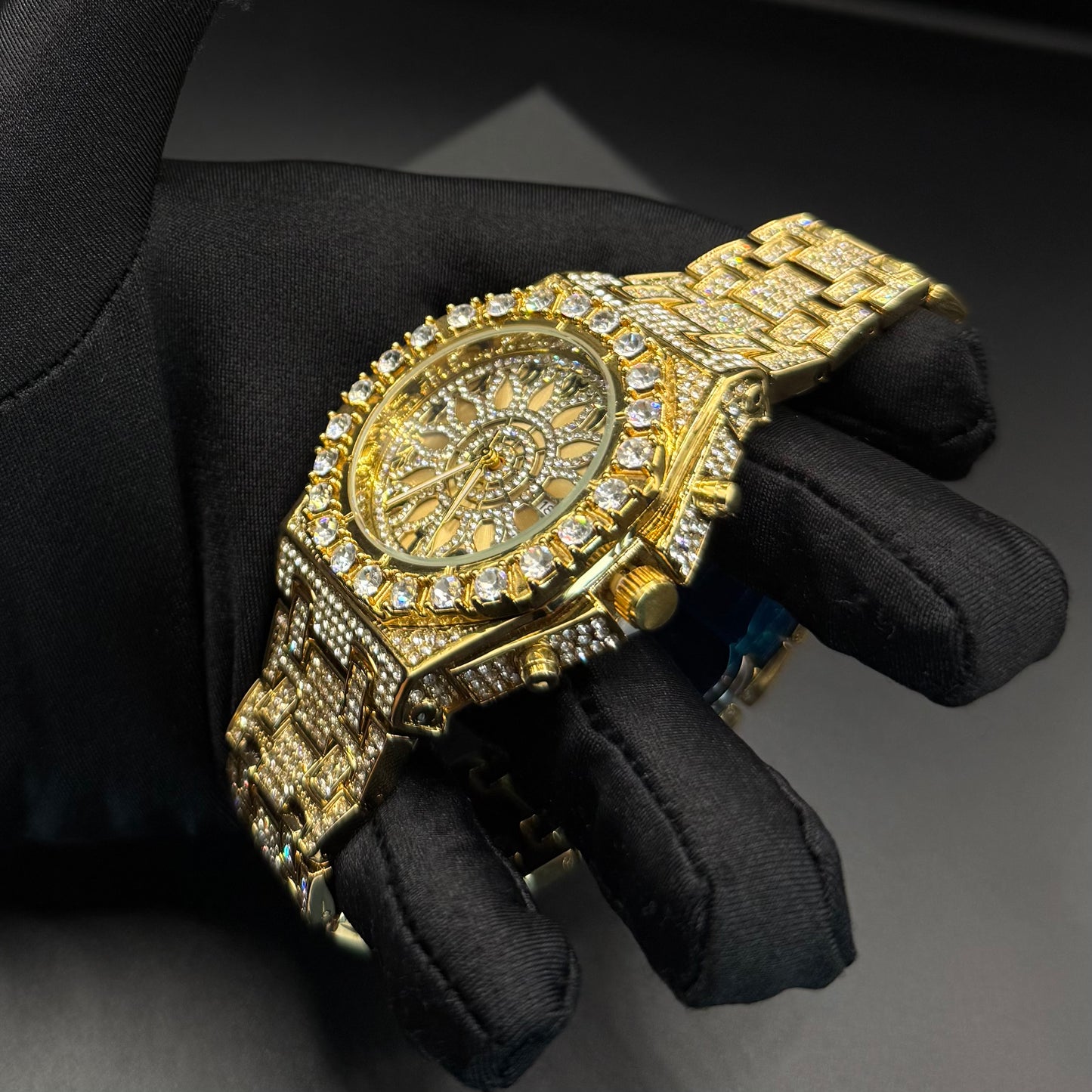 ICED OUT " ARABIC SUN" UHR - ICERAIN JEWELRY