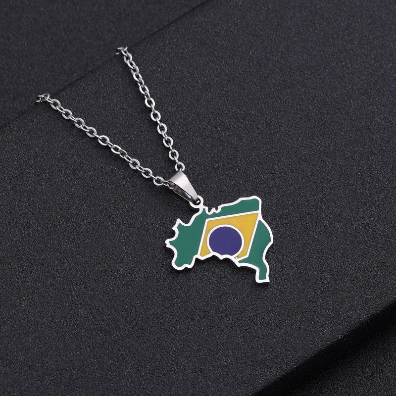 EDELSTAHL "BRAZIL" LÄNDERKETTE - ICERAIN JEWELRY
