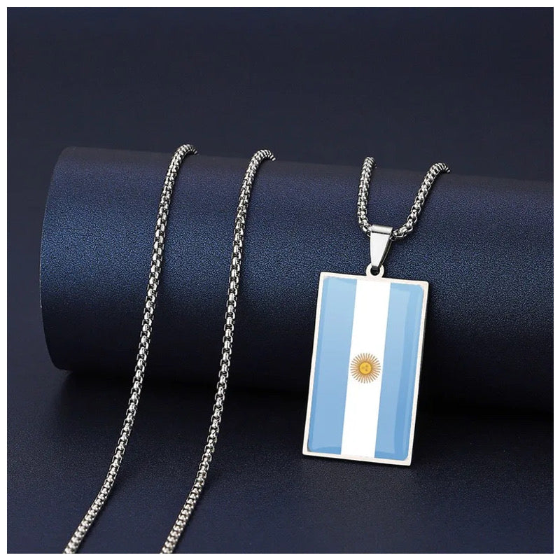 EDELSTAHL "ARGENTINA FLAG" LÄNDERKETTE - ICERAIN JEWELRY