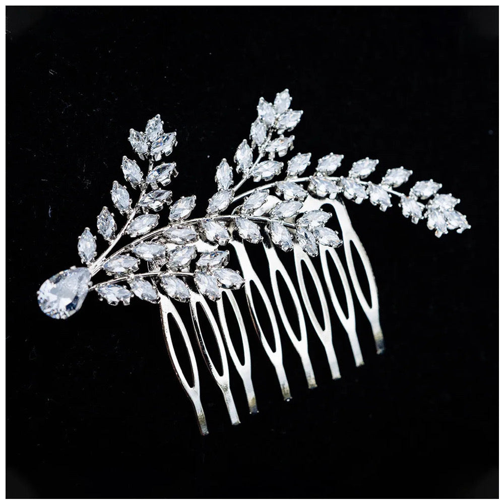 ICED OUT "CRYSTAL LEAF" DIADEM/TIARA - ICERAIN JEWELRY