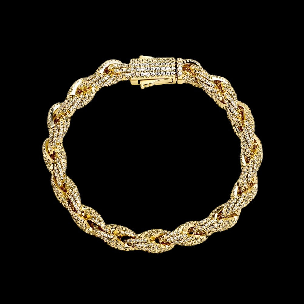 ICED OUT 8MM "GOLD ROPE" ARMBAND