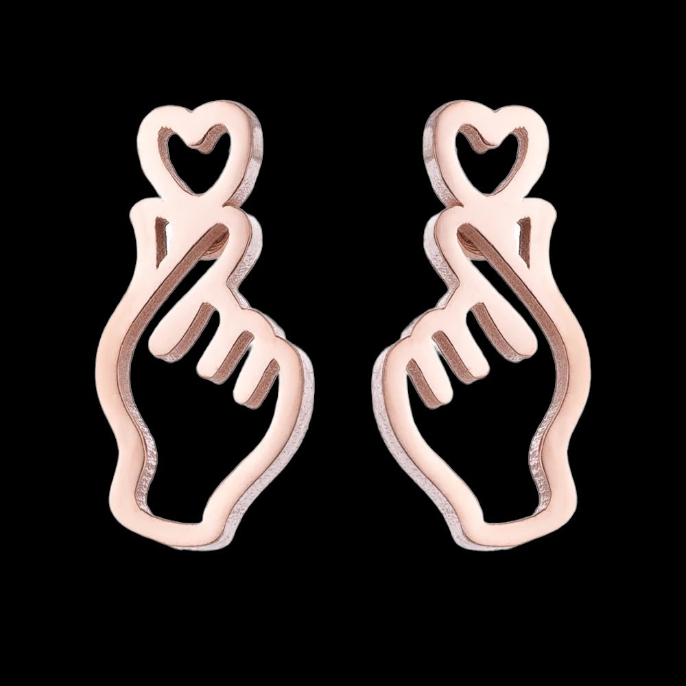 EDELSTAHL "HANDLOVE" OHRRINGE - ICERAIN JEWELRY