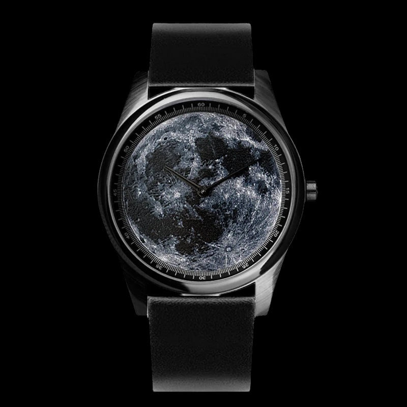SALE | EDELSTAHL BLACK (STAHL) "MOON" UHR - ICERAIN JEWELRY