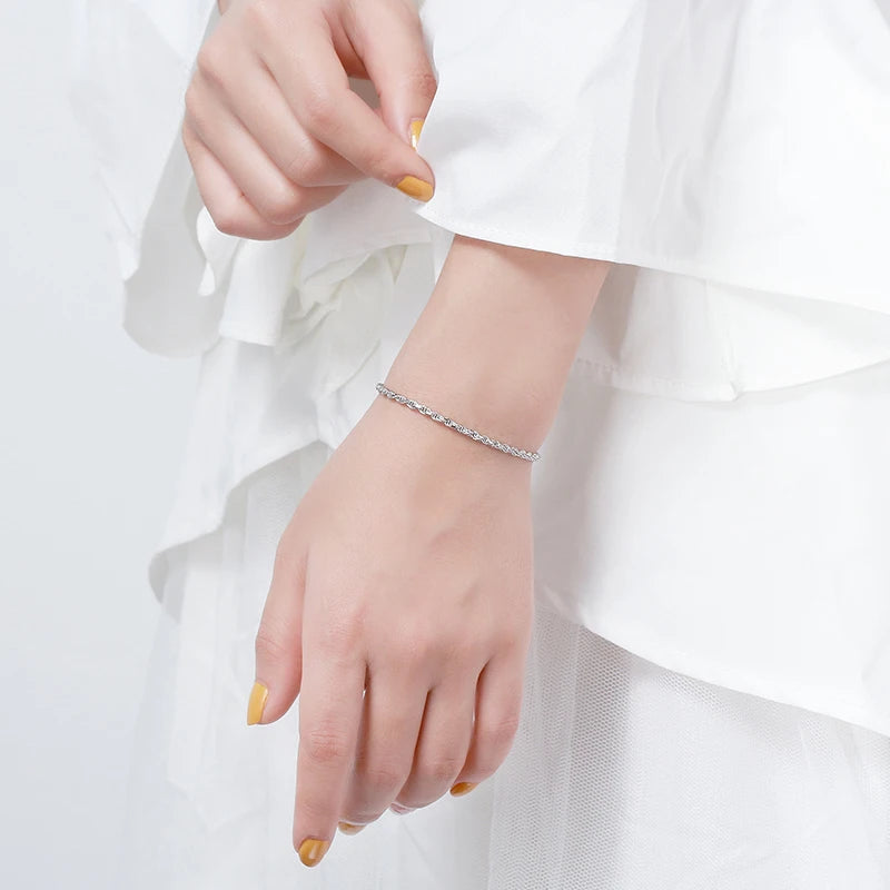 925S SILVER 3MM "ROPE" ARMBAND - ICERAIN JEWELRY