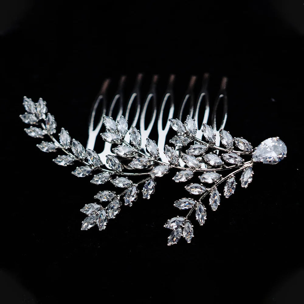 ICED OUT "CRYSTAL LEAF" DIADEM/TIARA - ICERAIN JEWELRY