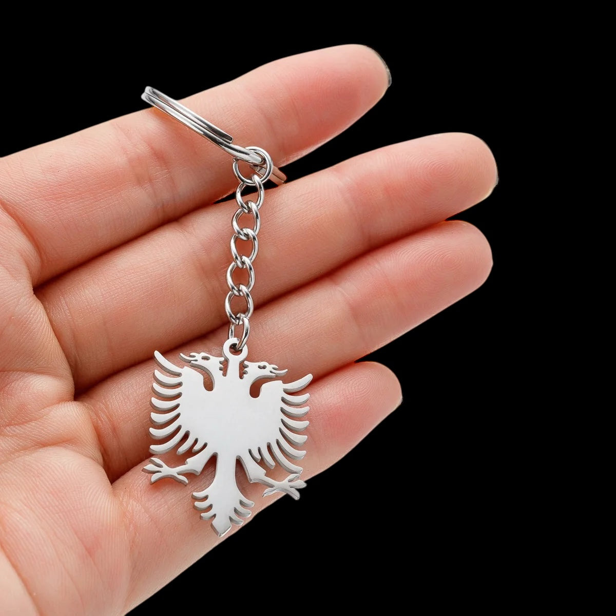 EDELSTAHL "ALBANIA" SCHLÜSSELANHÄNGER - ICERAIN JEWELRY