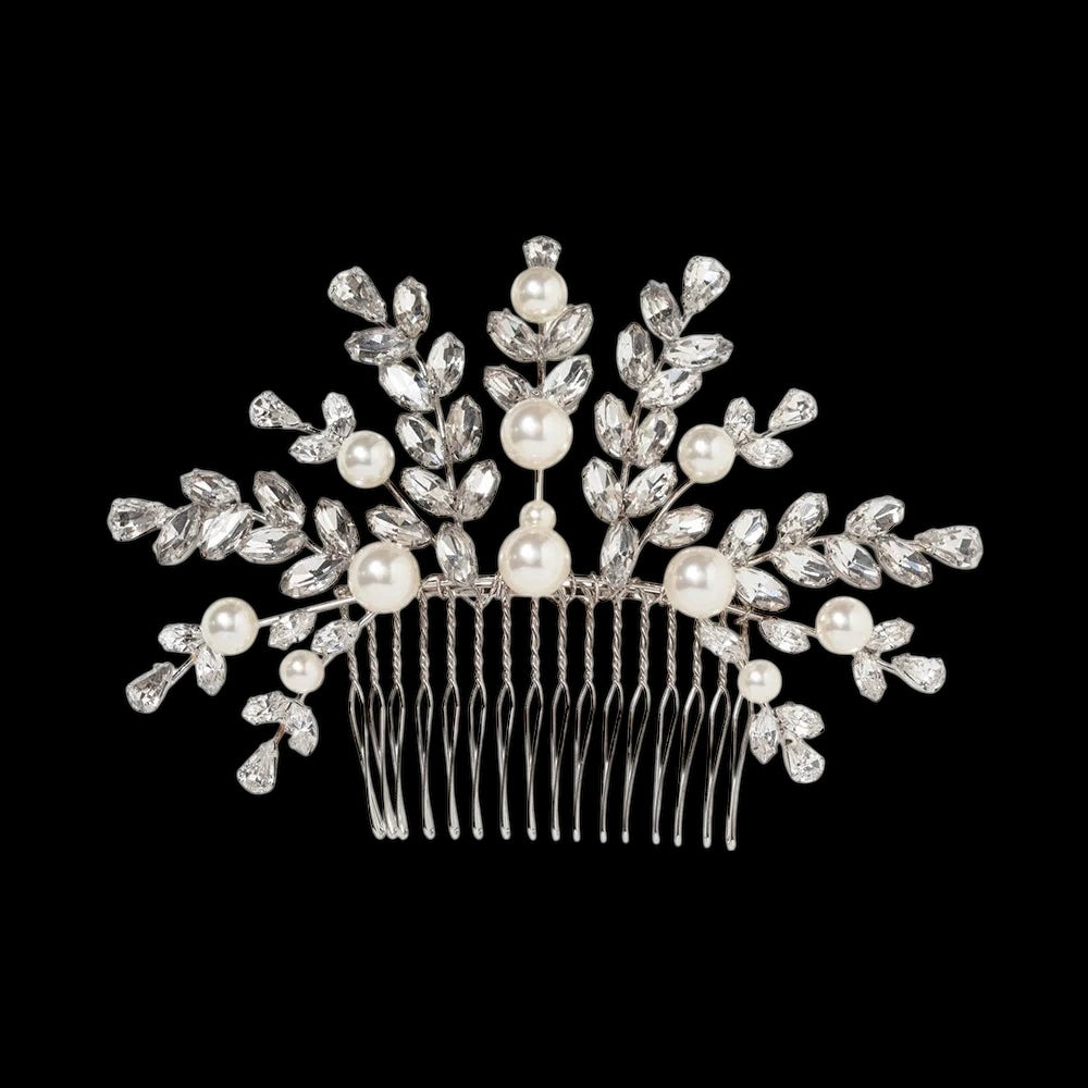 ICED OUT "PEARL BLOSSOM" DIADEM/TIARA