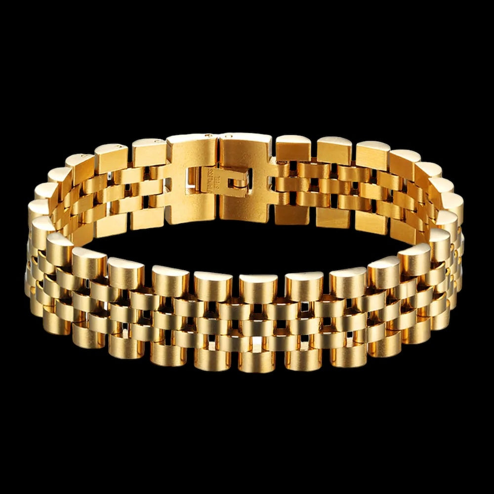 SALE | EDELSTAHL 15MM "GOLD JUBILEE" ARMBAND - ICERAIN JEWELRY