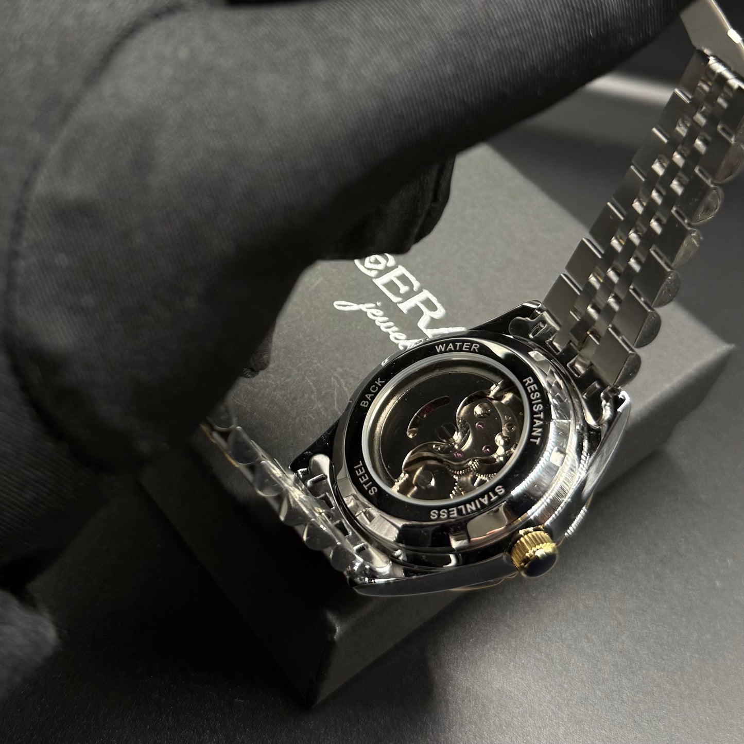 EDELSTAHL AUTOMATIK "ARABIC" UHR - ICERAIN JEWELRY