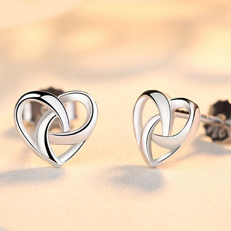 925S SILVER "HEART V4" OHRRINGE - ICERAIN JEWELRY