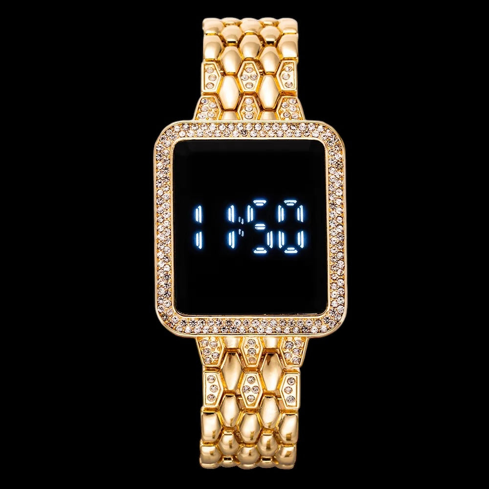 EDELSTAHL LED "LOVALISIMA" UHR - ICERAIN JEWELRY