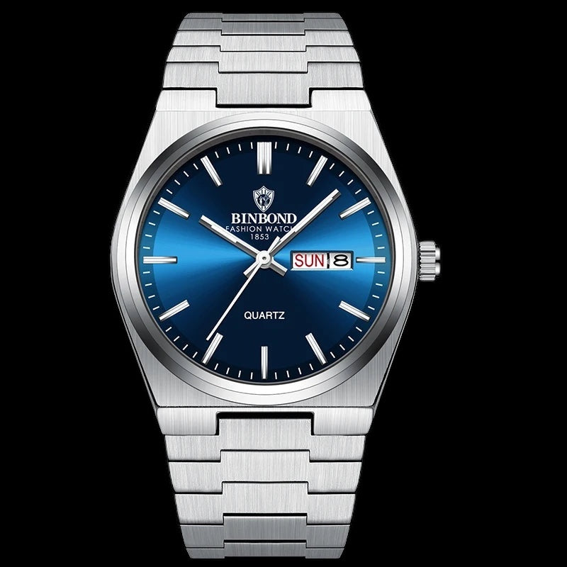 EDELSTAHL "CALENDRO" UHR - ICERAIN JEWELRY
