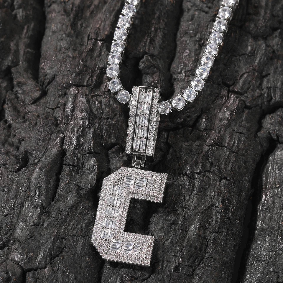 PERSONALISIERTE ICED OUT "BAROLO ICED CHARM" KETTE - ICERAIN JEWELRY