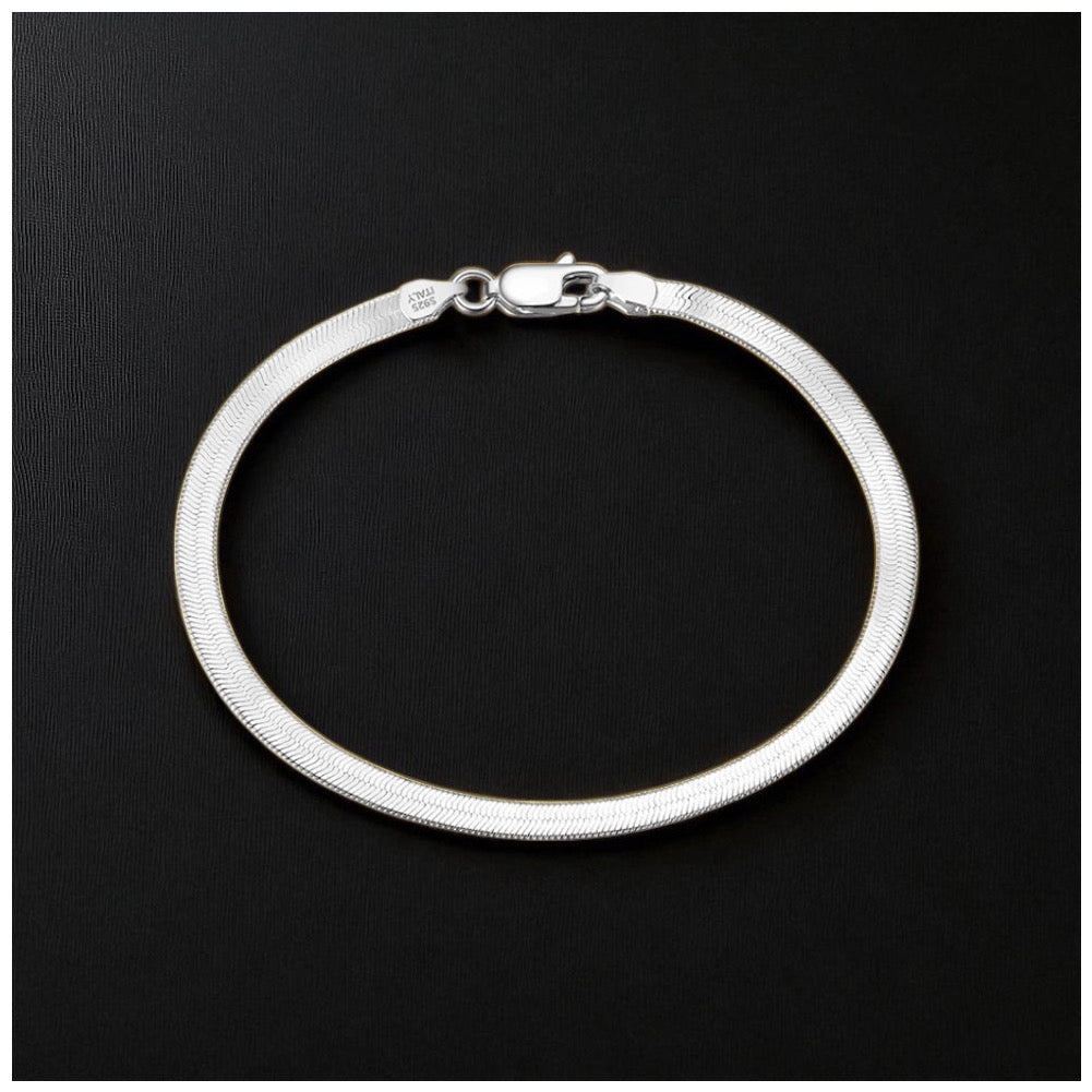 925S SILVER "HERRINGBONE" ARMBAND - ICERAIN JEWELRY