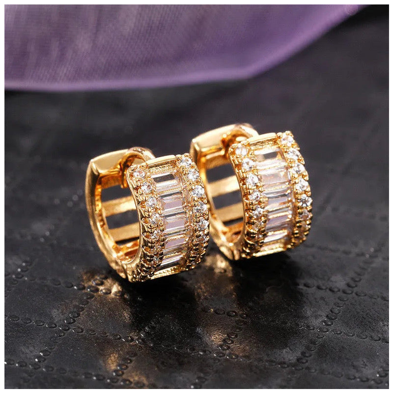 ICED OUT "GOLD CREOLES V2" OHRRINGE - ICERAIN JEWELRY