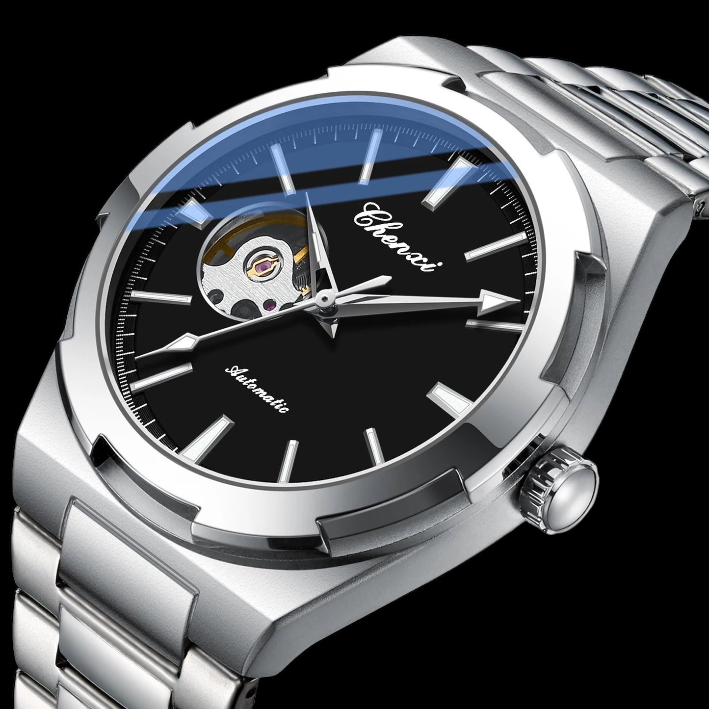 EDELSTAHL AUTOMATIK "HOLLONDOS" UHR - ICERAIN JEWELRY