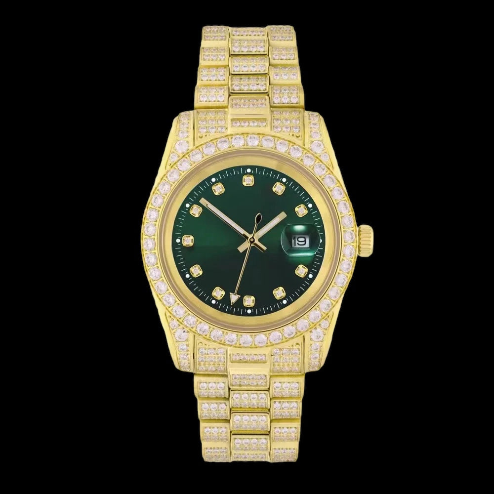 ICED OUT 40MM "COSAFIMA" 12K WEISSGOLD UHR - ICERAIN JEWELRY