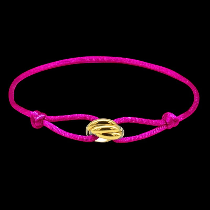 STOFF/EDELSTAHL "TRICOLOR" ARMBAND - ICERAIN JEWELRY