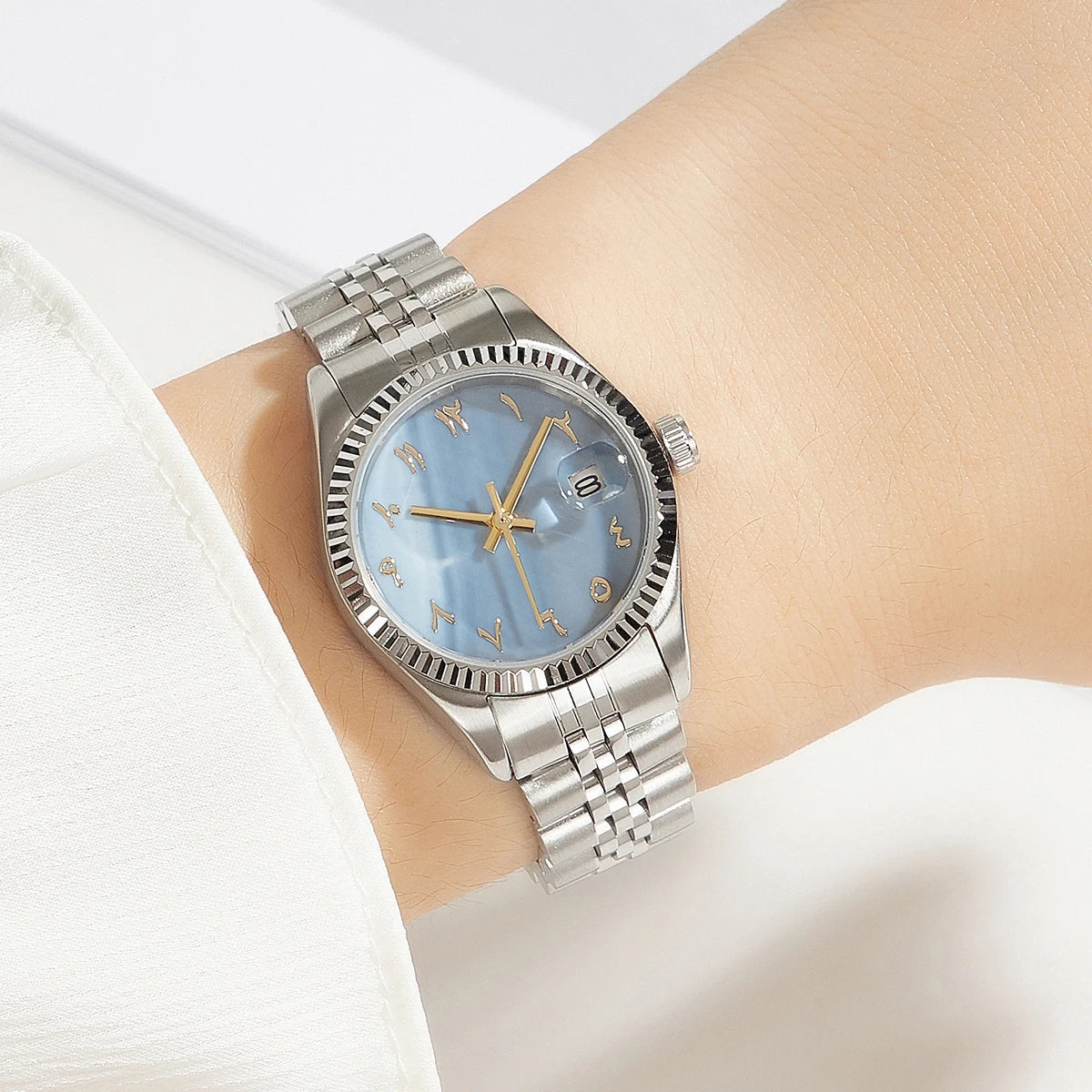 EDELSTAHL "ARABIC" FRAUEN UHR - ICERAIN JEWELRY