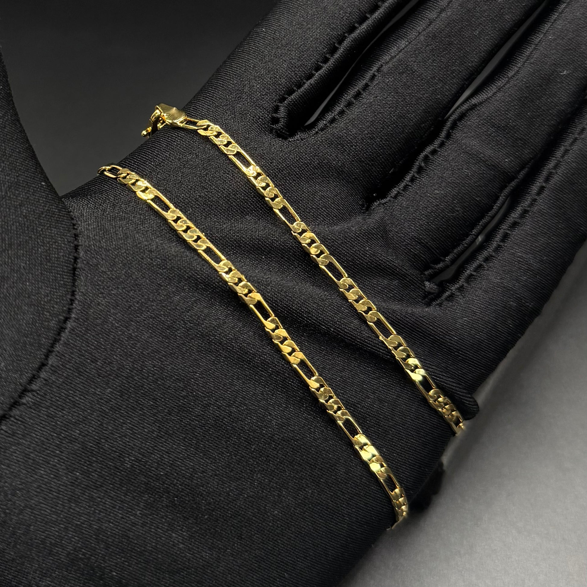 SALE | EDELSTAHL 45CM "GOLD AFRICA V3" LÄNDERKETTE - ICERAIN JEWELRY