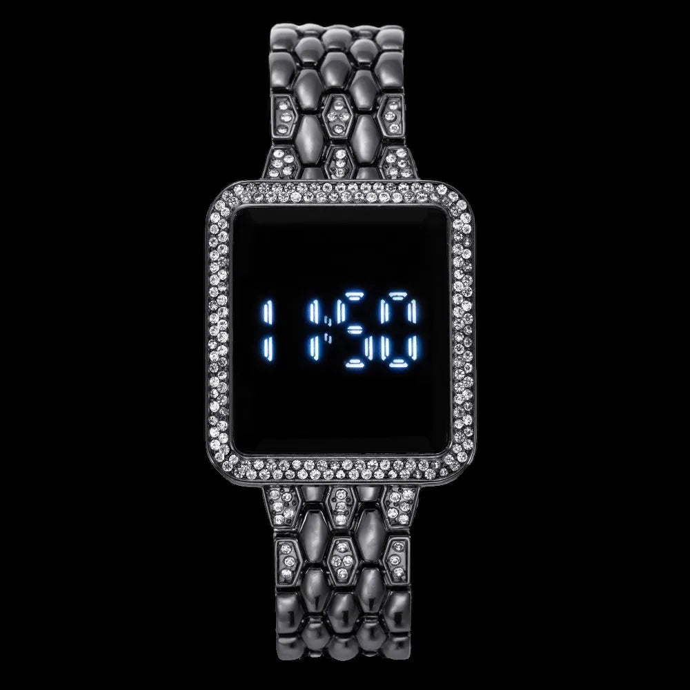EDELSTAHL LED "LOVALISIMA" UHR - ICERAIN JEWELRY
