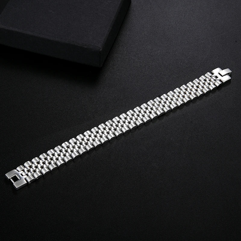 SALE | EDELSTAHL 10MM 16CM "SILVER JUBILEE" ARMBAND - ICERAIN JEWELRY
