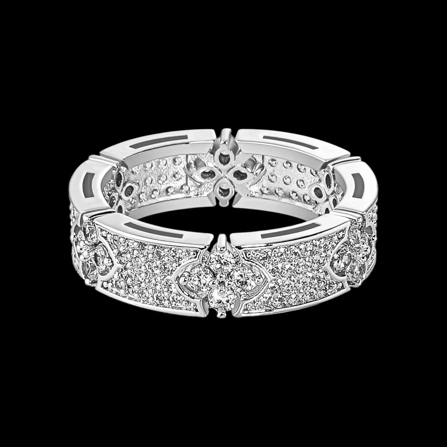 ICED OUT "CLOVER V2" RING - ICERAIN JEWELRY