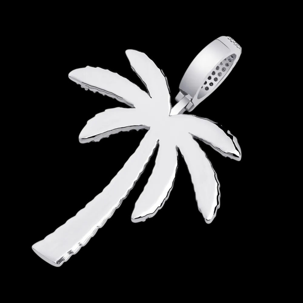 ICED OUT "SILVER PALM" KETTE - ICERAIN JEWELRY