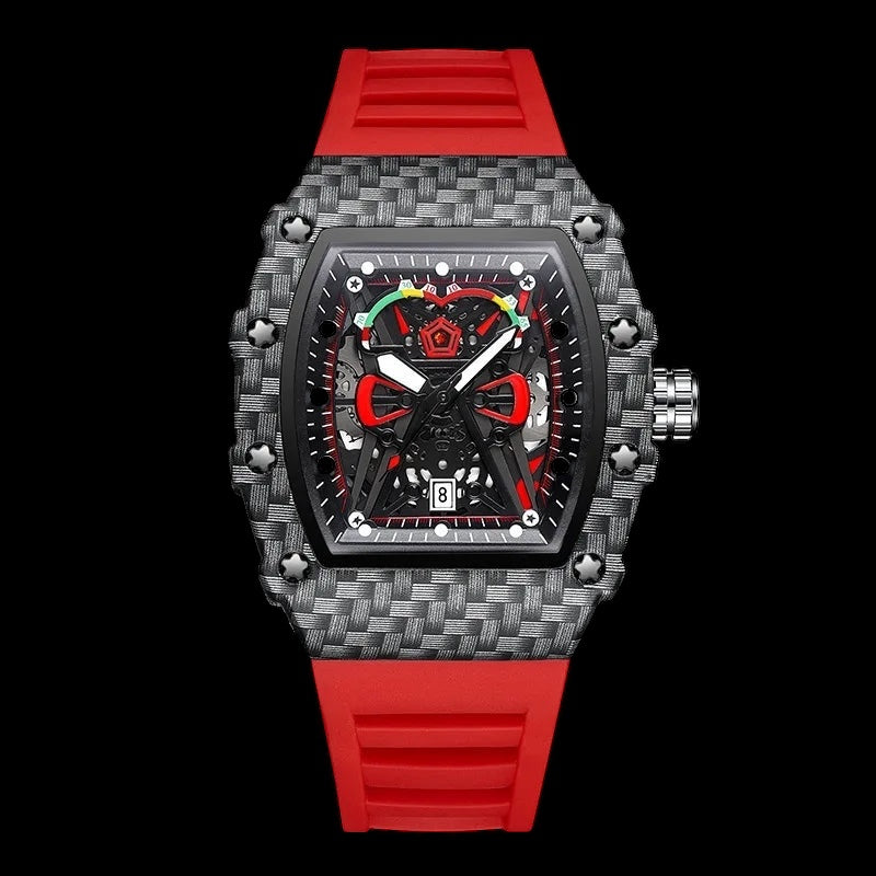 EDELSTAHL "CARBONIRA" UHR - ICERAIN JEWELRY
