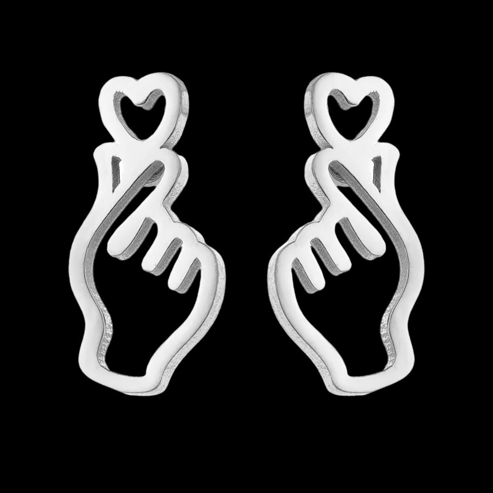 EDELSTAHL "HANDLOVE" OHRRINGE - ICERAIN JEWELRY