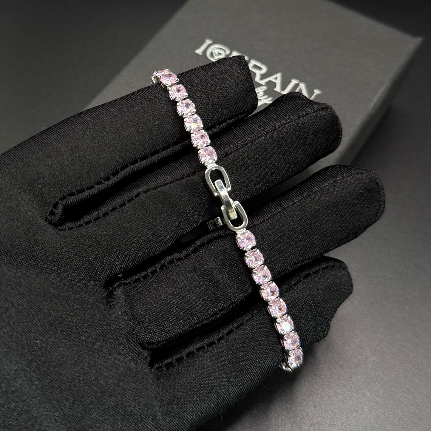ICED OUT 4MM "PINK TENNIS" ARMBAND - ICERAIN JEWELRY