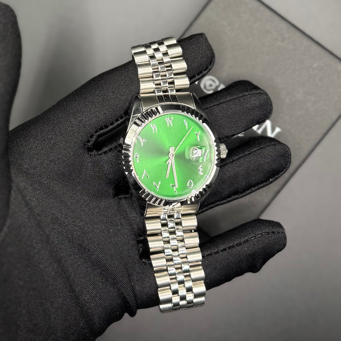EDELSTAHL AUTOMATIK "ARABIC" UHR - ICERAIN JEWELRY