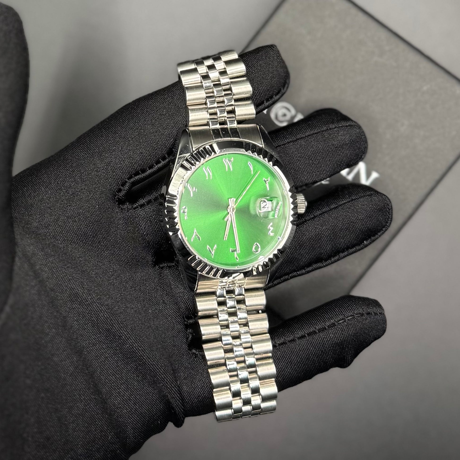 EDELSTAHL AUTOMATIK "ARABIC" UHR - ICERAIN JEWELRY