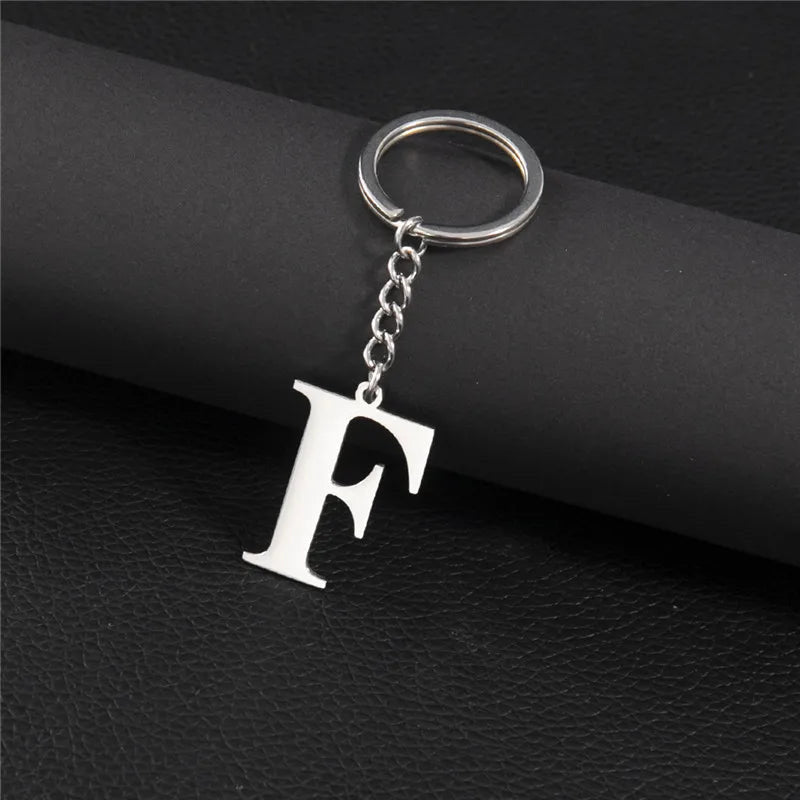PERSONALISIERTER EDELSTAHL ANFANGSBUCHSTABE "FLISH" SCHLÜSSELANHÄNGER