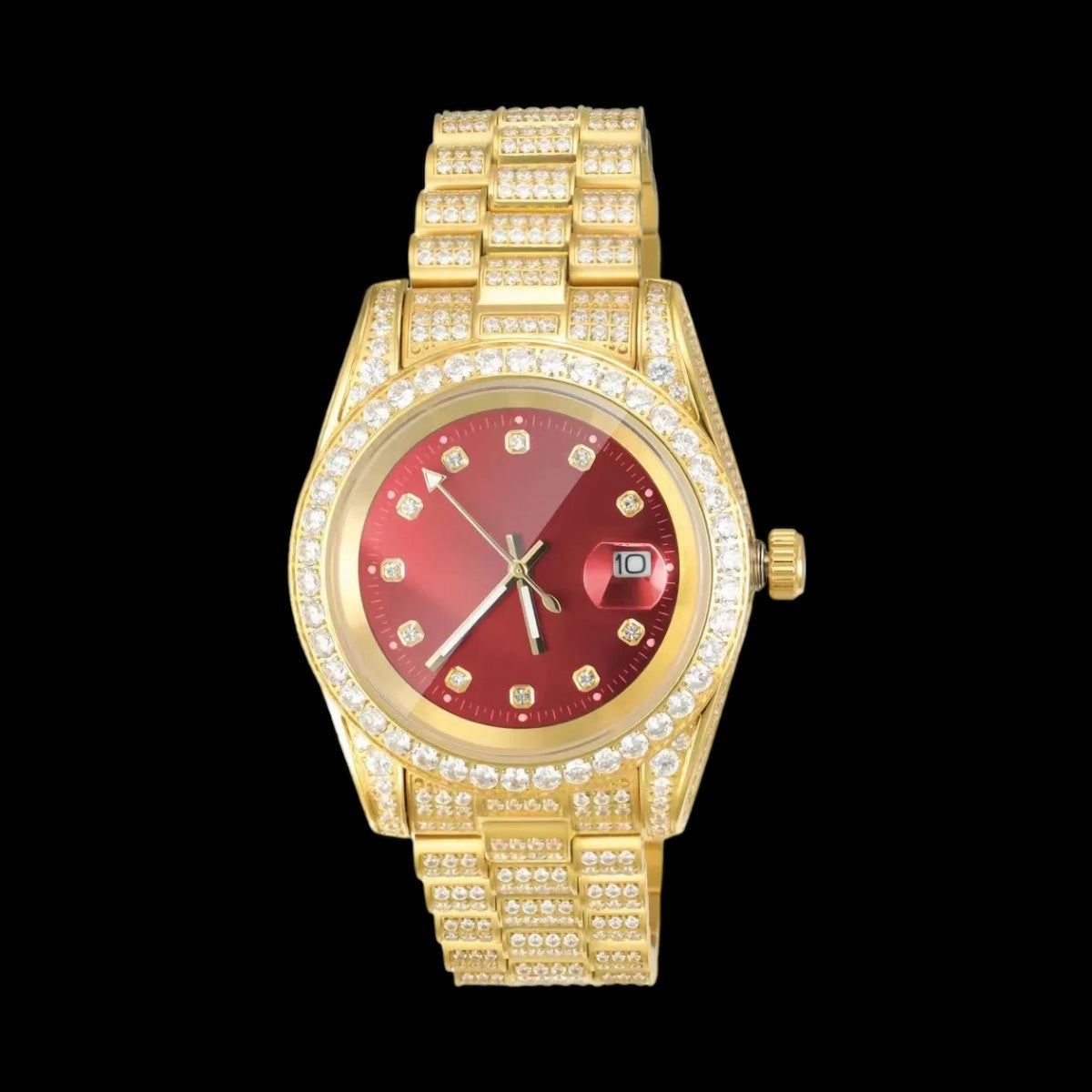 ICED OUT 44MM "COSAFIMA" 12K WEISSGOLD UHR - ICERAIN JEWELRY