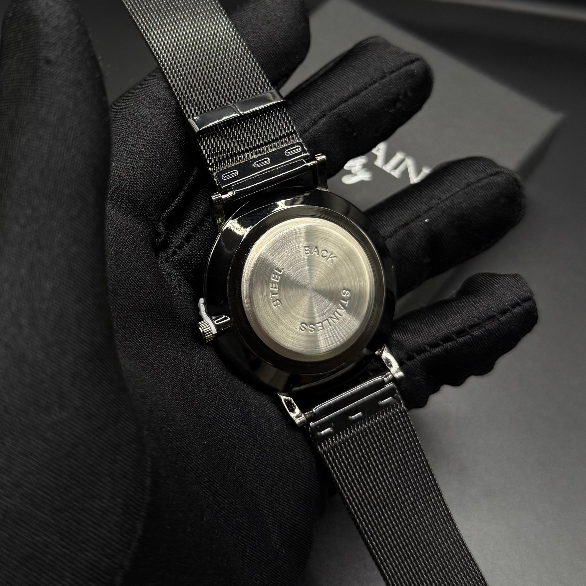 EDELSTAHL "THINMATIC" UHR - ICERAIN JEWELRY