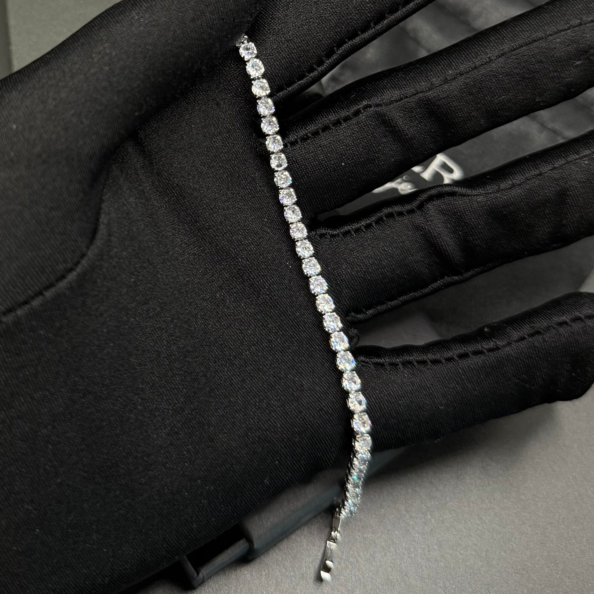 ICED OUT "SILVER TENNIS" ARMBAND - ICERAIN JEWELRY