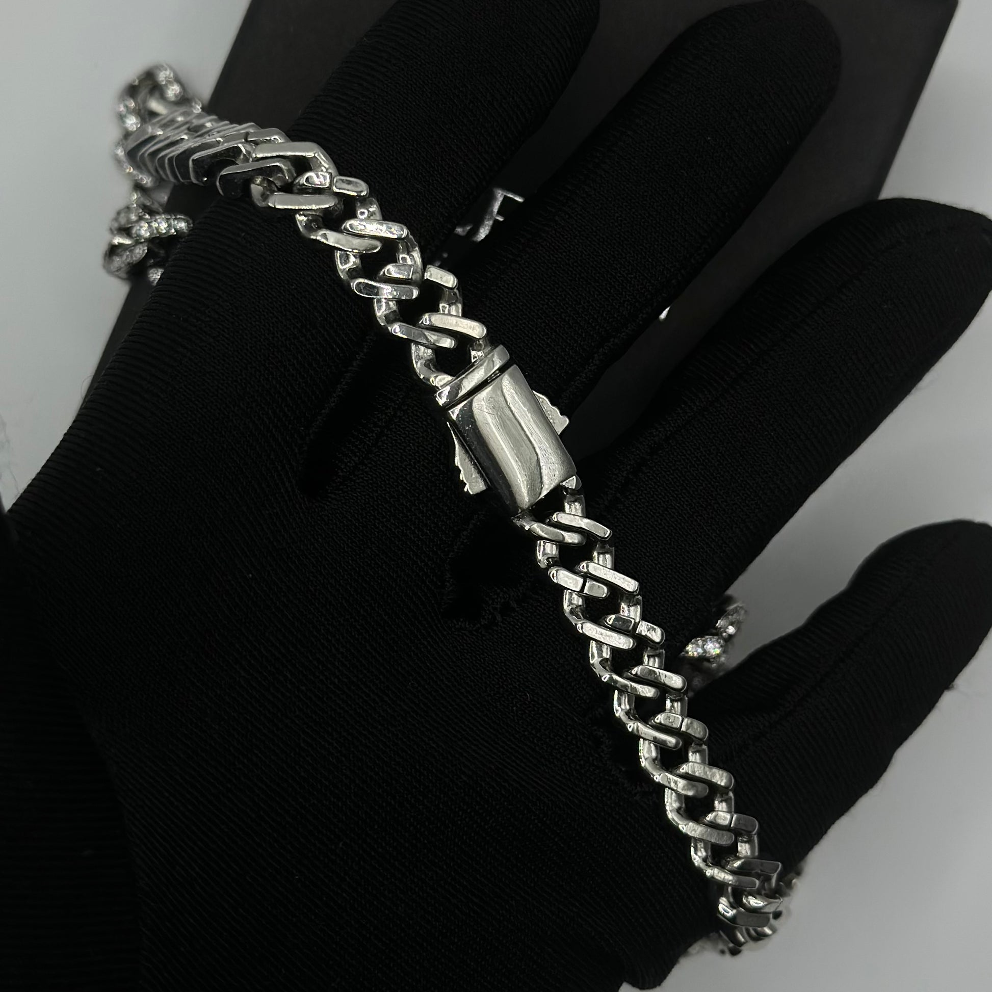 SALE | ICED OUT 9MM 55CM "SILVER CHOPPER CUBAN" KETTE - ICERAIN JEWELRY