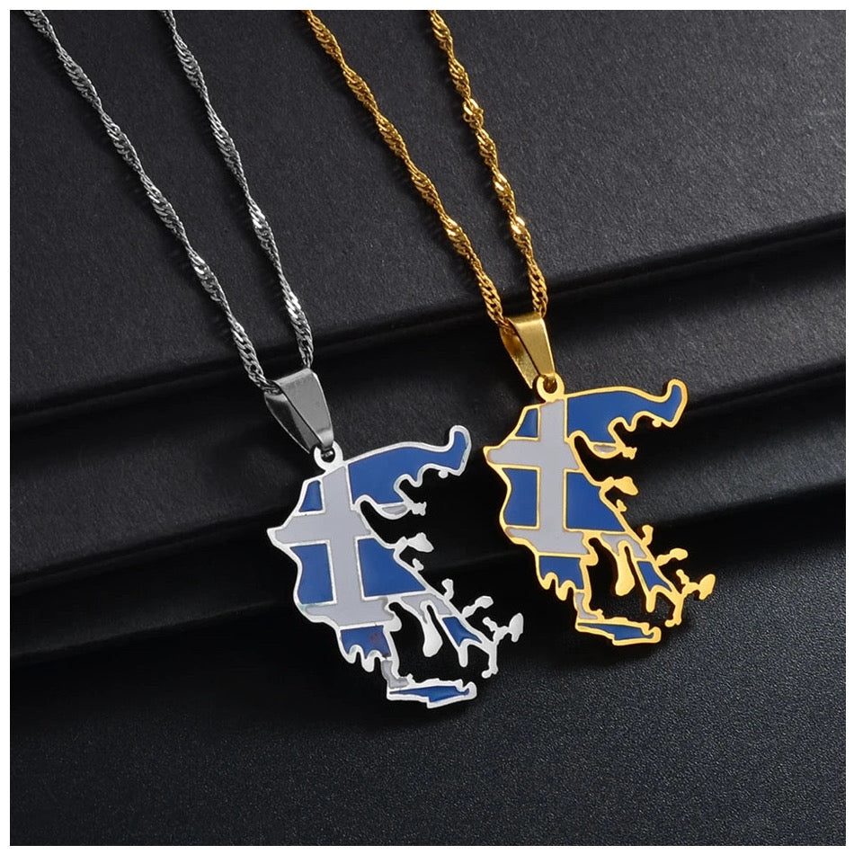EDELSTAHL "GREECE" LÄNDERKETTE - ICERAIN JEWELRY