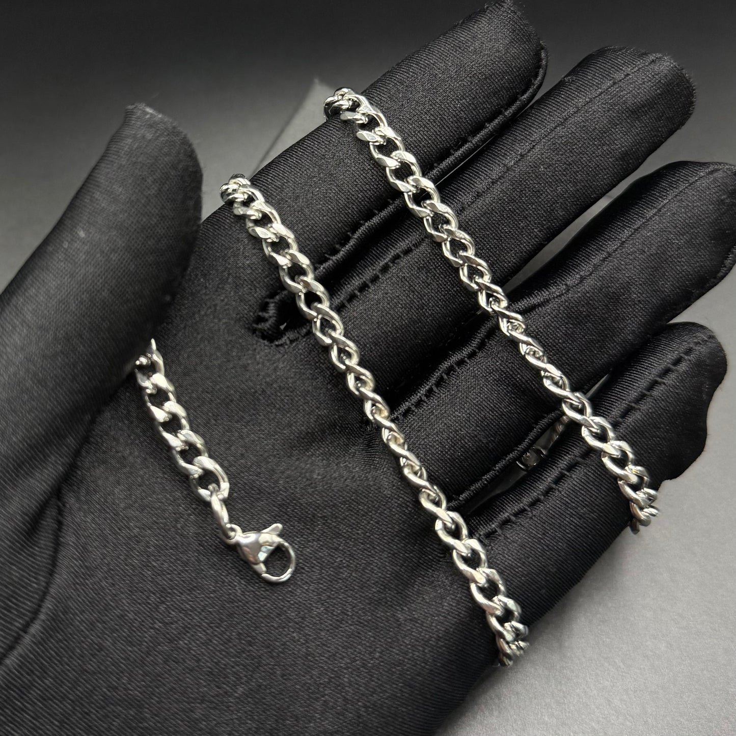 SALE | EDELSTAHL 7MM 55CM "SILVER CUBAN" KETTE - ICERAIN JEWELRY