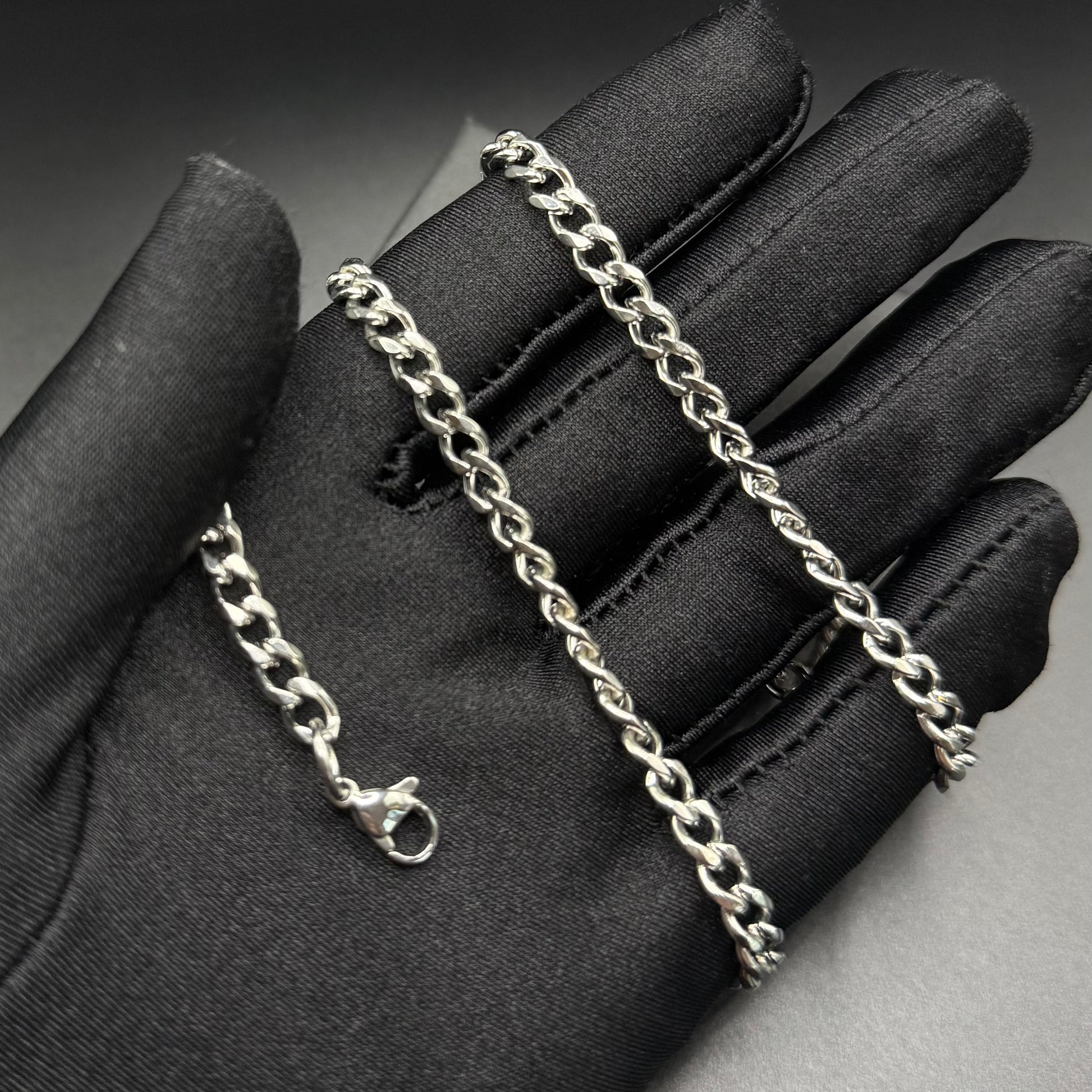 SALE | EDELSTAHL 7MM 55CM "SILVER CUBAN" KETTE - ICERAIN JEWELRY
