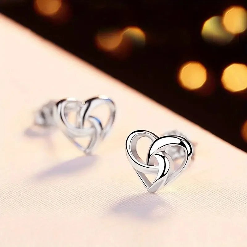 925S SILVER "HEART V4" OHRRINGE - ICERAIN JEWELRY