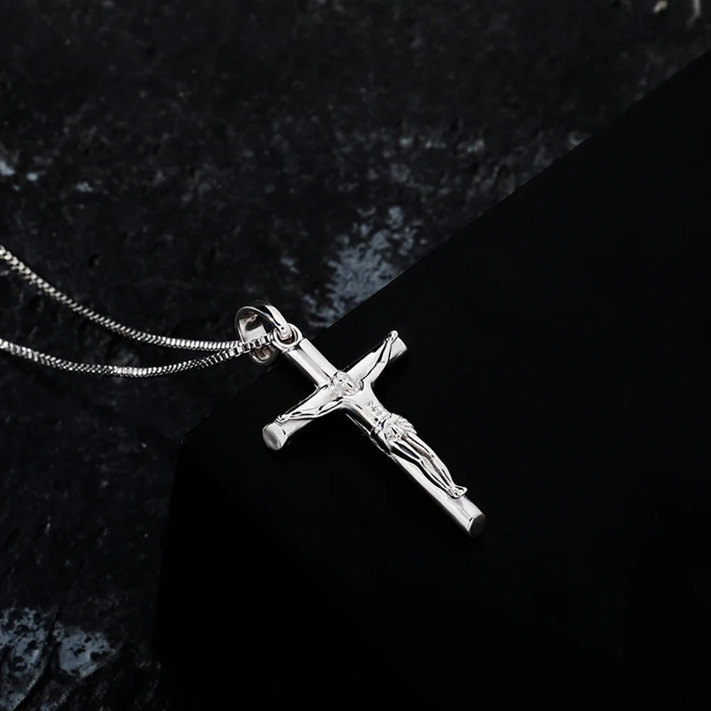 925S SILVER "JESUS CROSS" KETTE - ICERAIN JEWELRY