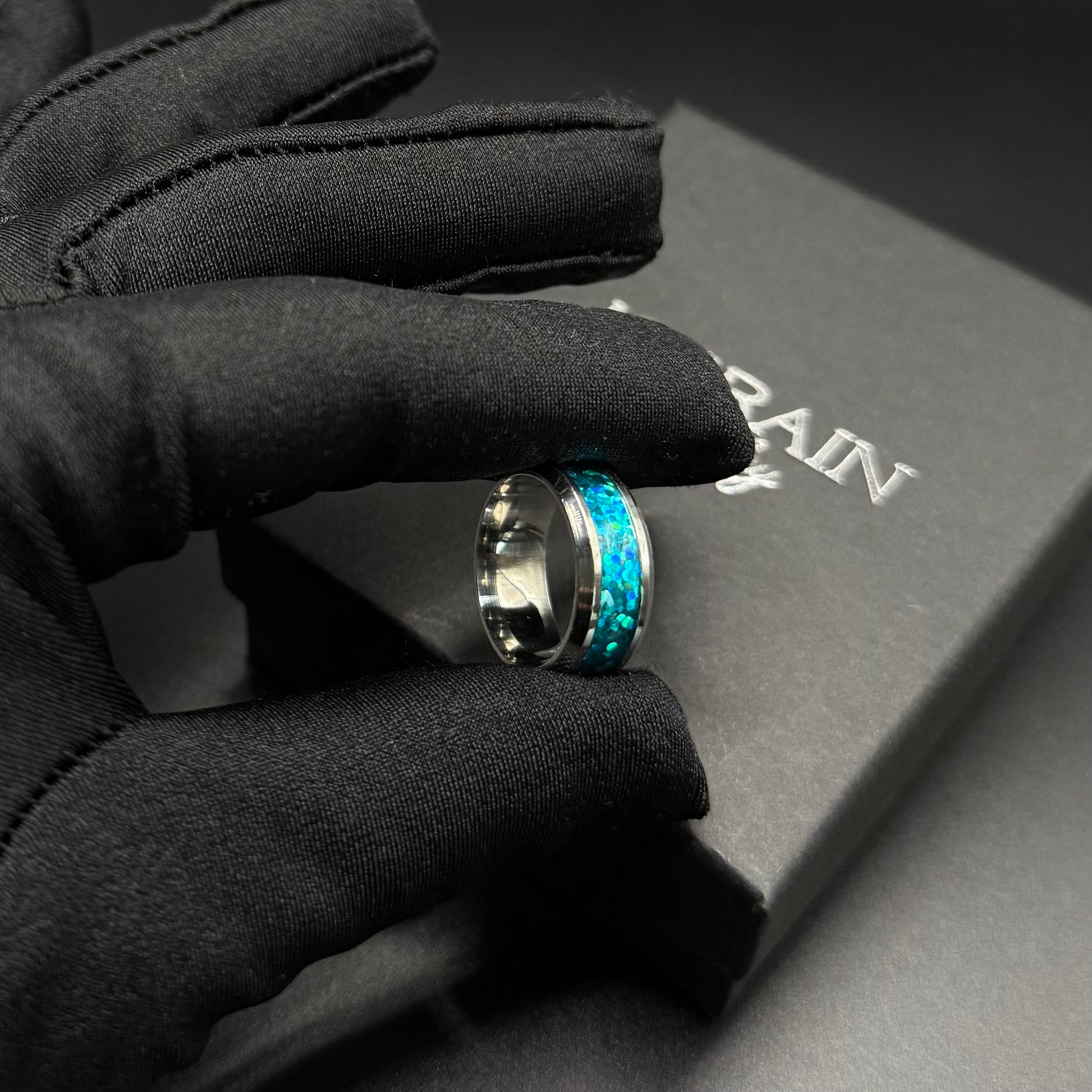 EDELSTAHL "BLUEFIRE" RING - ICERAIN JEWELRY